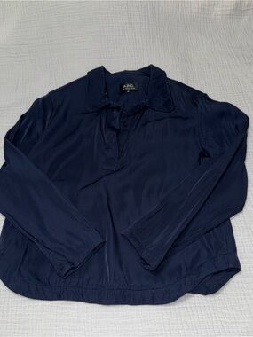 A.P.C. Dark Navy Button-Up Shirt